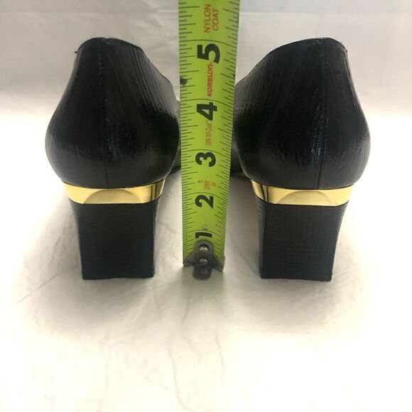 J.Renee womens black patent crock pattern shoes size 11M - Picture 5 of 9